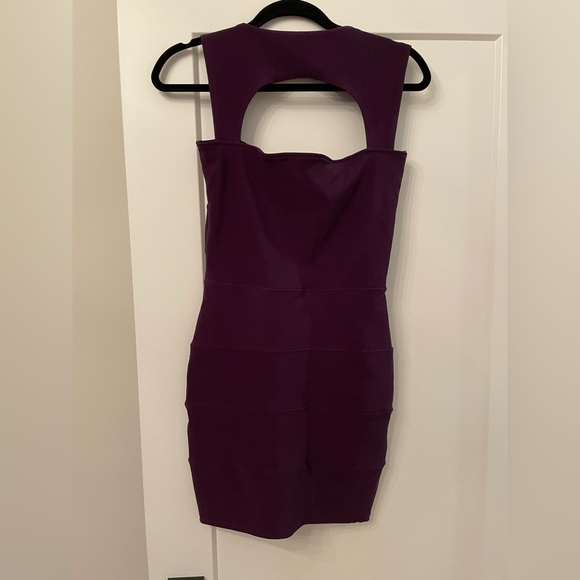 Plum/Dark Purple bodycon style dress - Picture 2 of 3